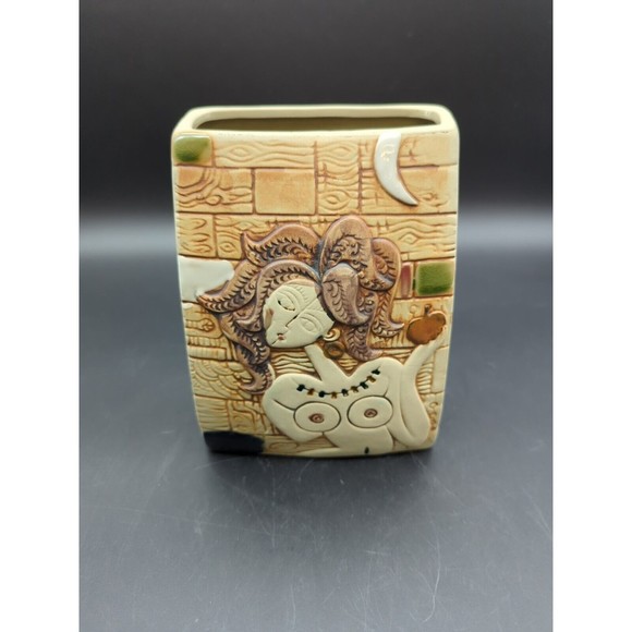 Bare Breast Woman Ceramic Vase - Picture 2 of 12